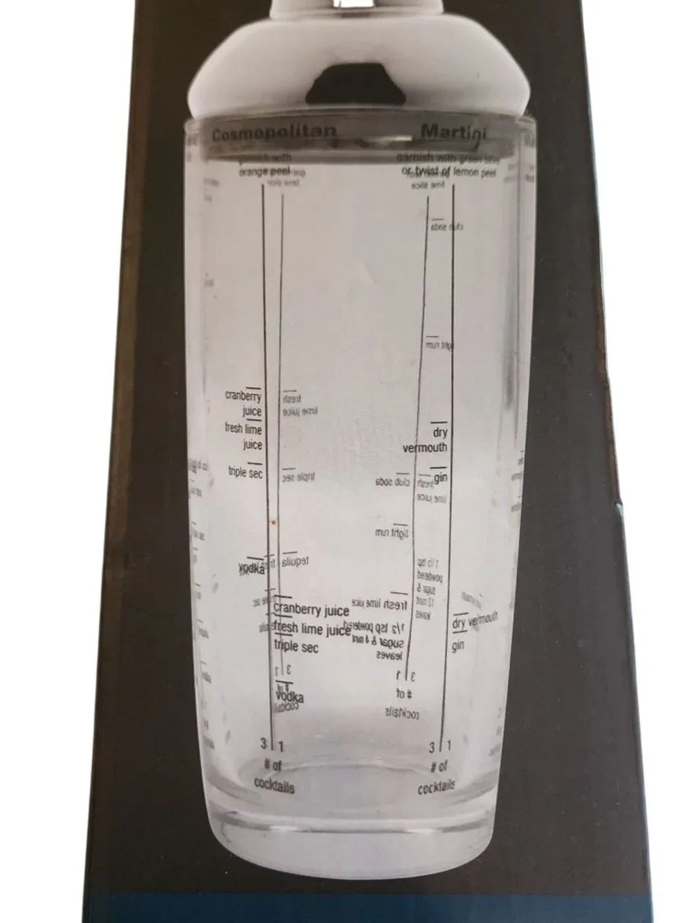 Houdini 24 oz Clear Glass Cocktail Shaker